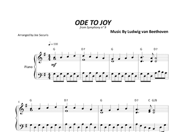 Ode To Joy (arr. Joe Securis)