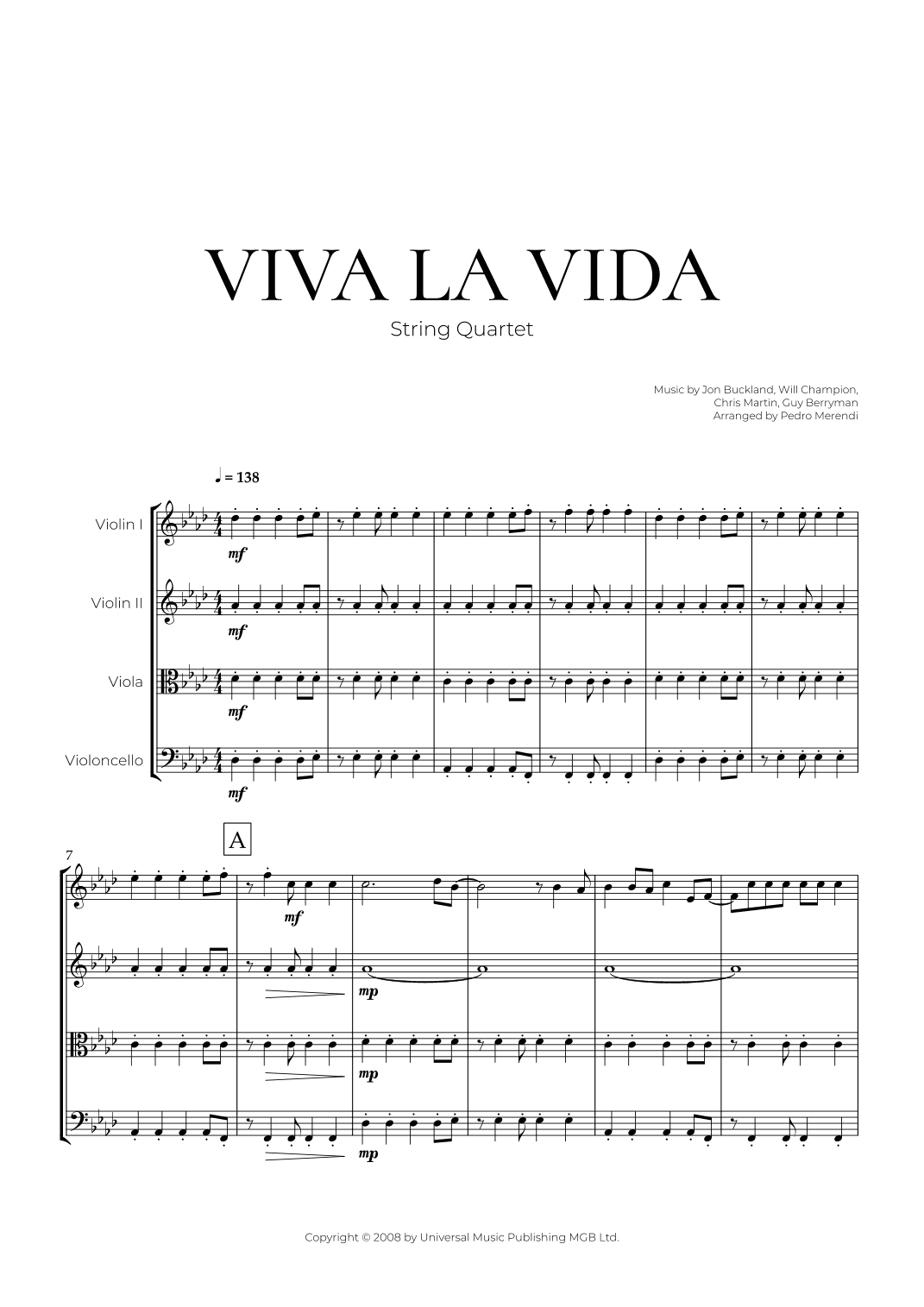 Viva La Vida (arr. Pedro Merendi)