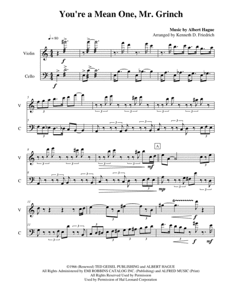 You're A Mean One, Mr. Grinch (arr. Kenneth D. Friedrich)