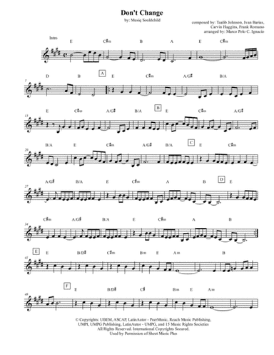 Don't Change (arr. Marco Polo C. Ignacio)