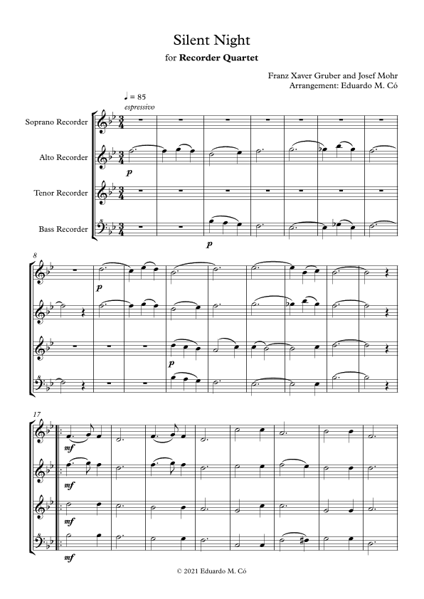 Silent Night (arr. Eduardo Mutz Có)