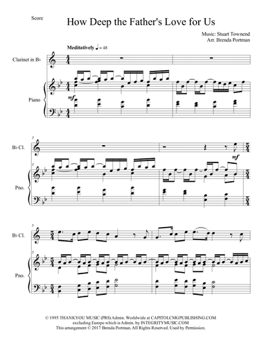How Deep The Father's Love For Us (arr. Brenda Portman)