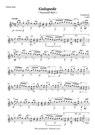 Galopede - Traditional c19th Reel (arr. Semitony)