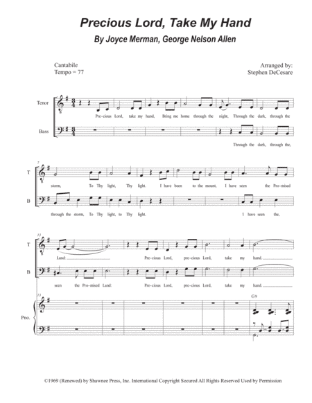 Precious Lord Take My Hand (arr. Stephen DeCesare)