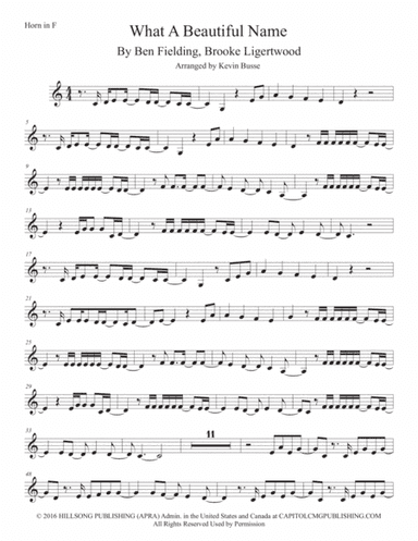 What A Beautiful Name (arr. Kevin Busse)