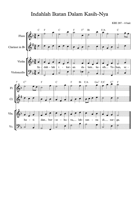 Blest be the Tie that Binds (arr. Angie Wiranata)