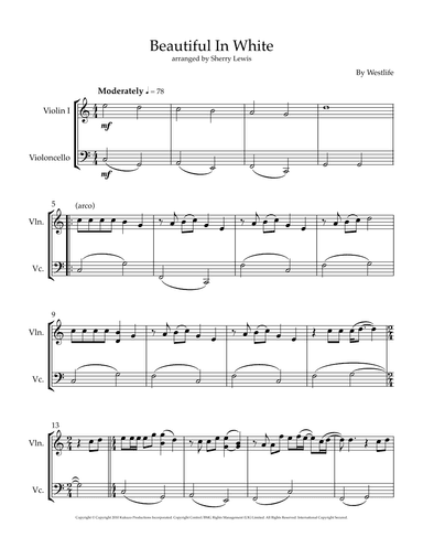 Beautiful In White (arr. Sherry Lewis)