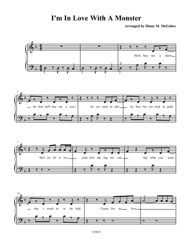 I'm In Love With A Monster (arr. Diane M. McGahee)