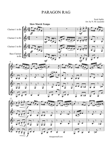 Paragon Rag (arr. Nick Lacanski)