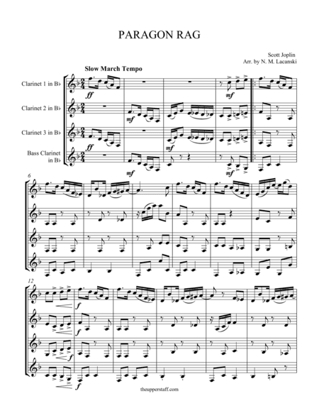Paragon Rag (arr. Nick Lacanski)