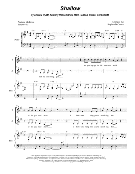 Shallow (arr. Stephen DeCesare)