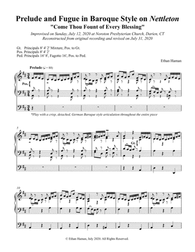 Prelude and Fugue in Baroque Style on Nettleton