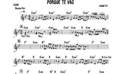 Porque Te Vas (arr. Mateo Aguilar)