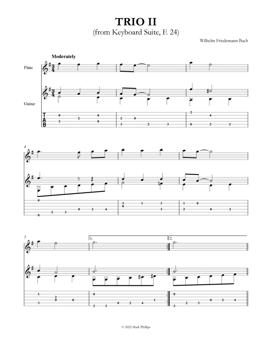 Trio II (from Keyboard Suite, F. 24) (arr. Mark Phillips)