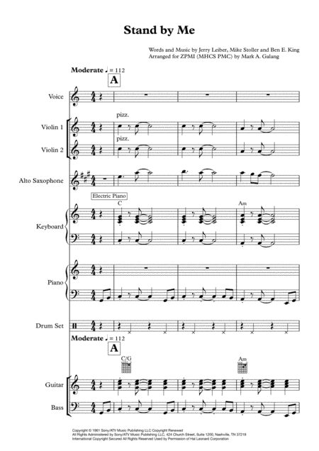 Stand By Me (arr. Mark A. Galang)