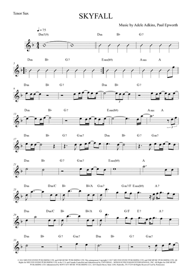 Skyfall (arr. The Sheet Music Library)