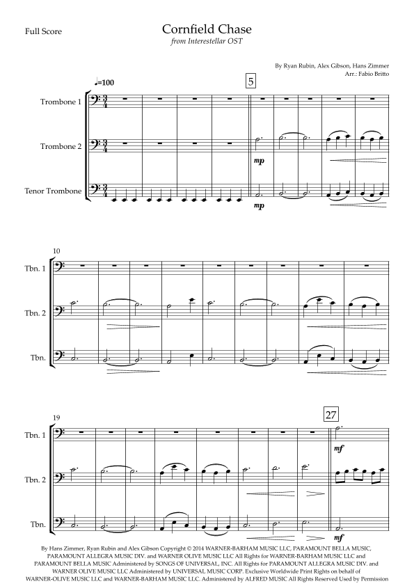 Cornfield Chase (arr. Fabio Britto)