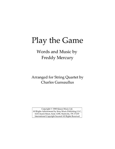 Play The Game (arr. Charles Gunsaullus)