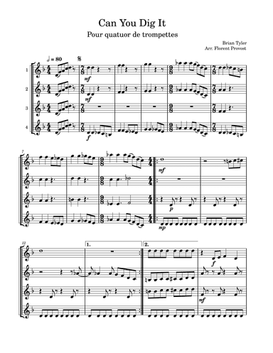 Can You Dig It (arr. Florent Provost)