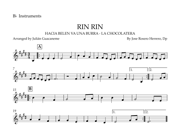 Rin Rin (arr. Julián Guacaneme)