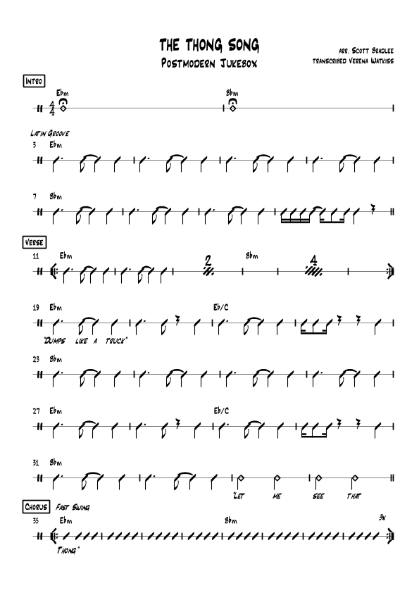 Thong Song (arr. V Watkiss)