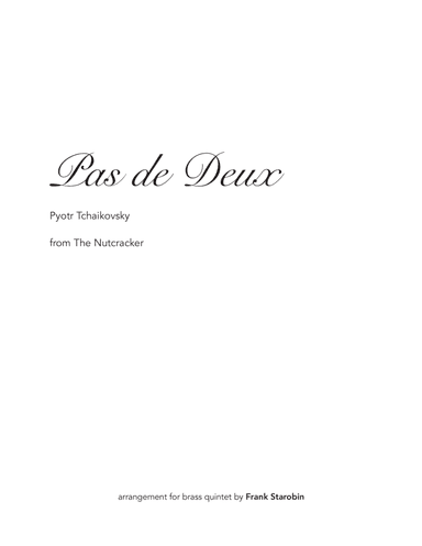 Pas de Deux for Brass Quintet (arr. Frank Starobin)