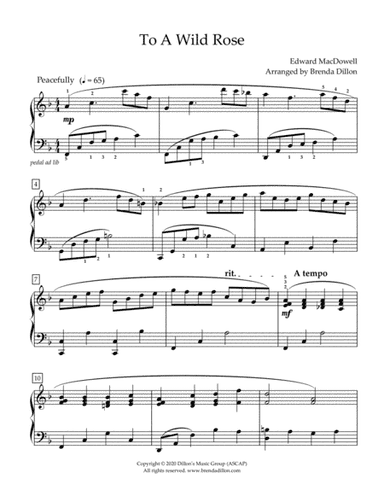 To A Wild Rose (arr. Brenda Dillon)