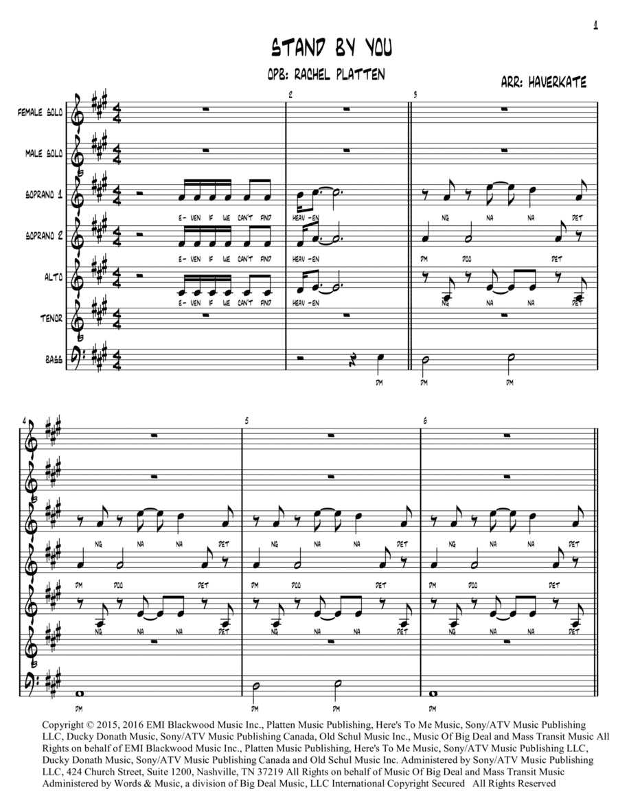 Stand By You (arr. Brian Haverkate)