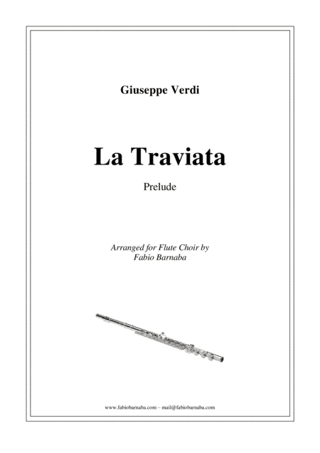 Prelude from "La Traviata" - for Flute Choir (arr. Fabio Barnaba)