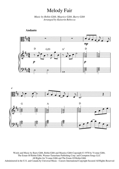 Melody Fair (arr. Kaiserin Rebecca)
