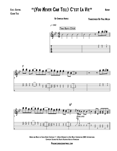 C'est La Vie (you Never Can Tell) (arr. P Welsh)