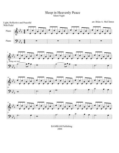 Sleep in Heavenly Peace (arr. Brian McClinton)