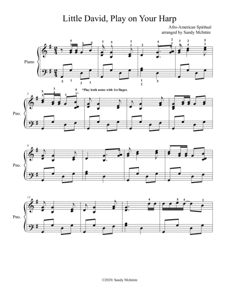 Little David, Play On Your Harp (arr. Sandy McIntire)