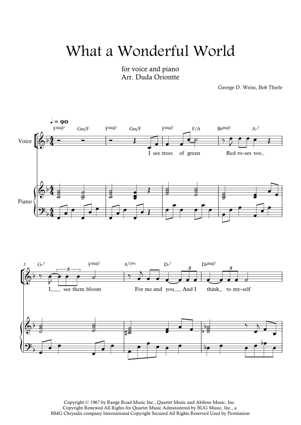 What A Wonderful World (arr. Duda Oriontte)