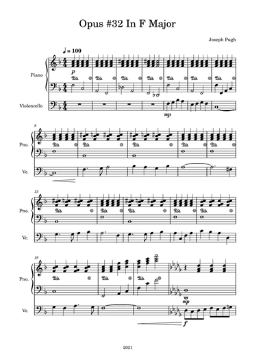Concerto #12 "Opus #32 In F Major" 2nd movement