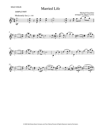 Married Life (arr. Sherry Lewis)
