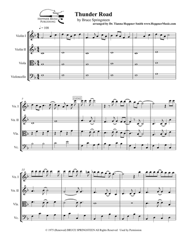 Thunder Road (arr. Dr. Tianna Heppner Smith www.HeppnerMusic.com)