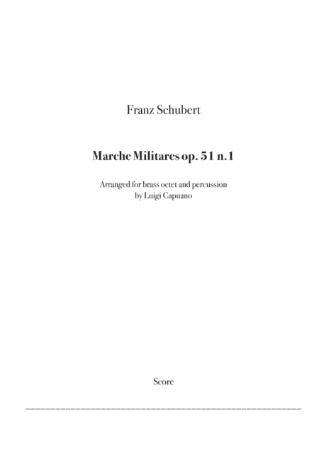 Schubert - Marche militares (Brass choir) (arr. Luigi Capuano)
