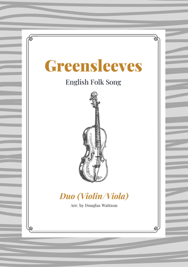 Greensleeves duet for violin and viola (arr. Douglas Wattson)