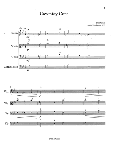 Coventry Carol (arr. Angela R Pendleton)