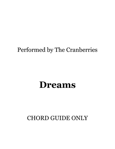 Dreams (arr. RWM)