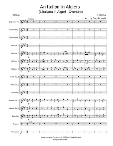 An Italian In Algiers - (L'italiana in Algeri - Overture) (arr. Gary Bricault)