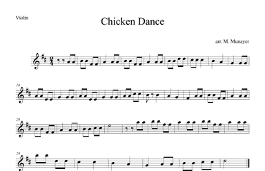 Chicken Dance for solo violin (arr. Michael Munayer)