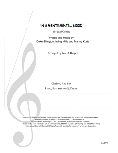 In A Sentimental Mood (arr. Joseph Hasper)