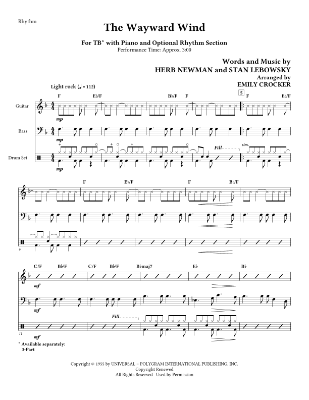 The Wayward Wind (arr. Emily Crocker)