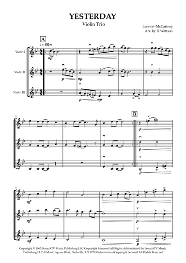 Yesterday (arr. Douglas Wattson)