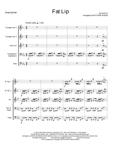 Fat Lip (arr. Matthew Nunes)