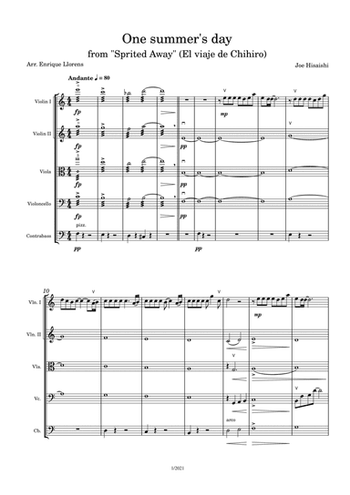 One Summer's Day (arr. Enrique Llorens)