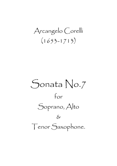 Sonata No.7 (arr. Spence Bundy)