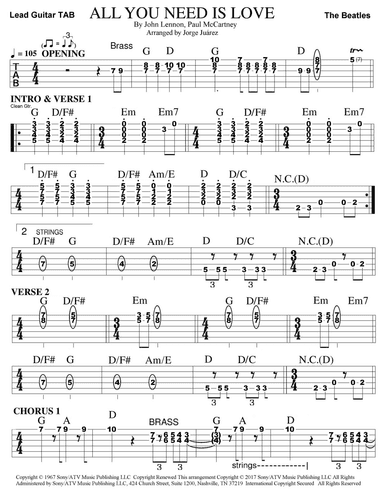 All You Need Is Love (arr. Jorge Juárez)